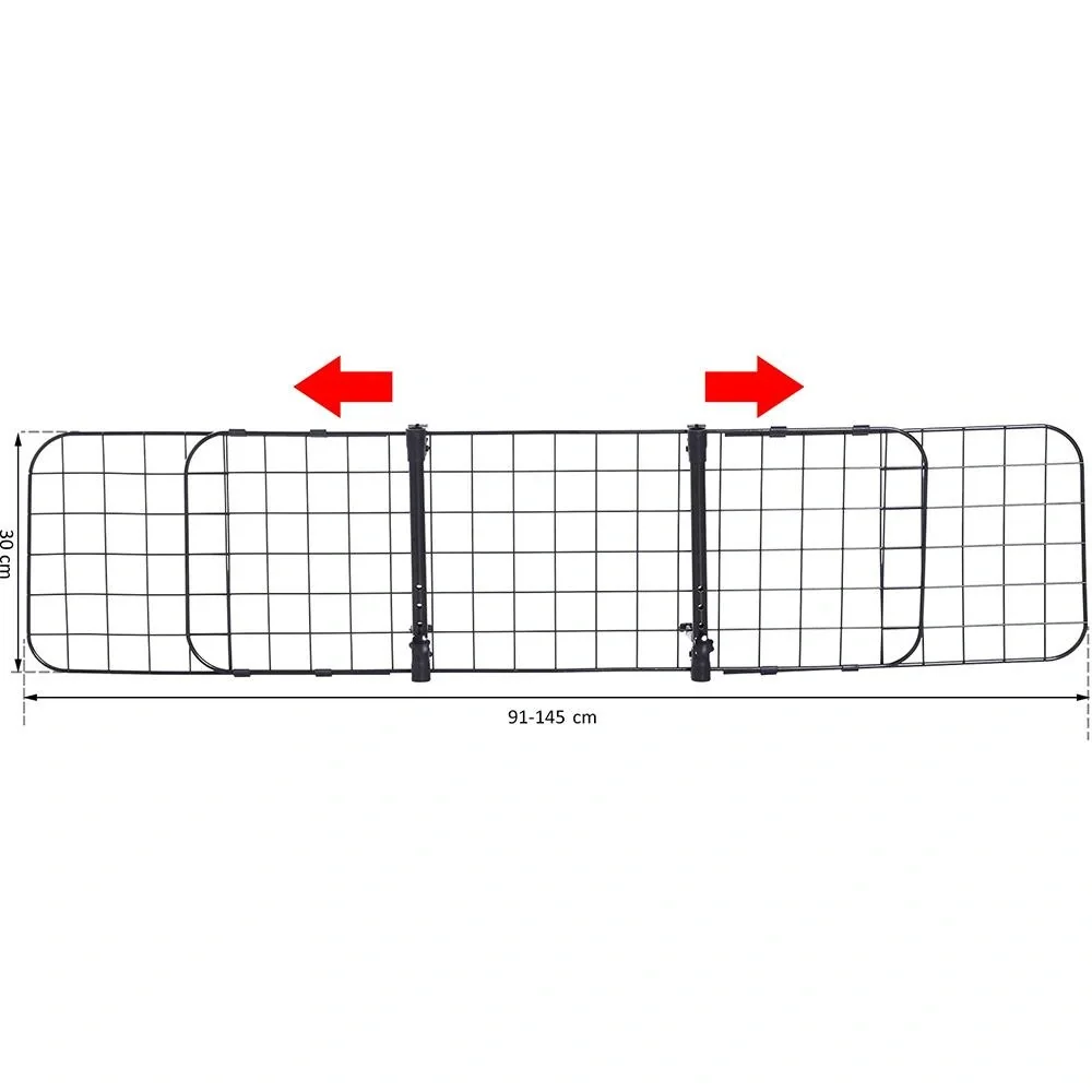 Hundeschutzgitter verstellbar schwarz - 1