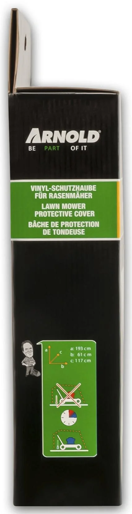 Universal Abdeckplane für Rasenmäher, 193 x 61 x 117 cm - 2