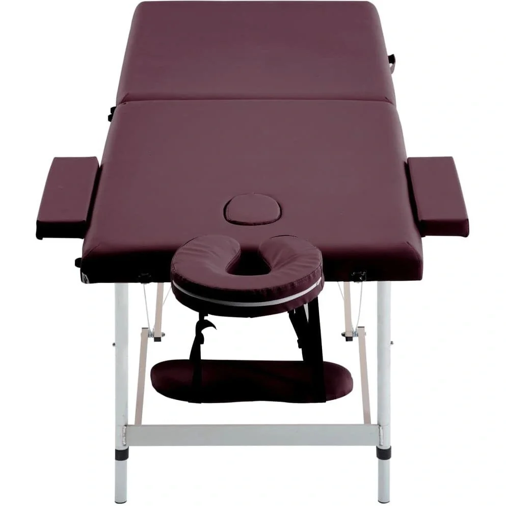 Klappbarer Massagetisch 2 Zonen Aluminium lila - 8