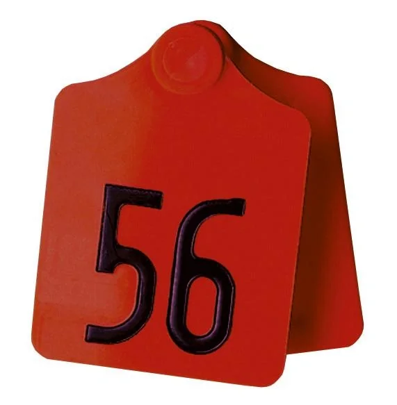 Ohrmarke PrimaFlex, Gr.2 beidseitig bedruckt 126-150, rot - 1