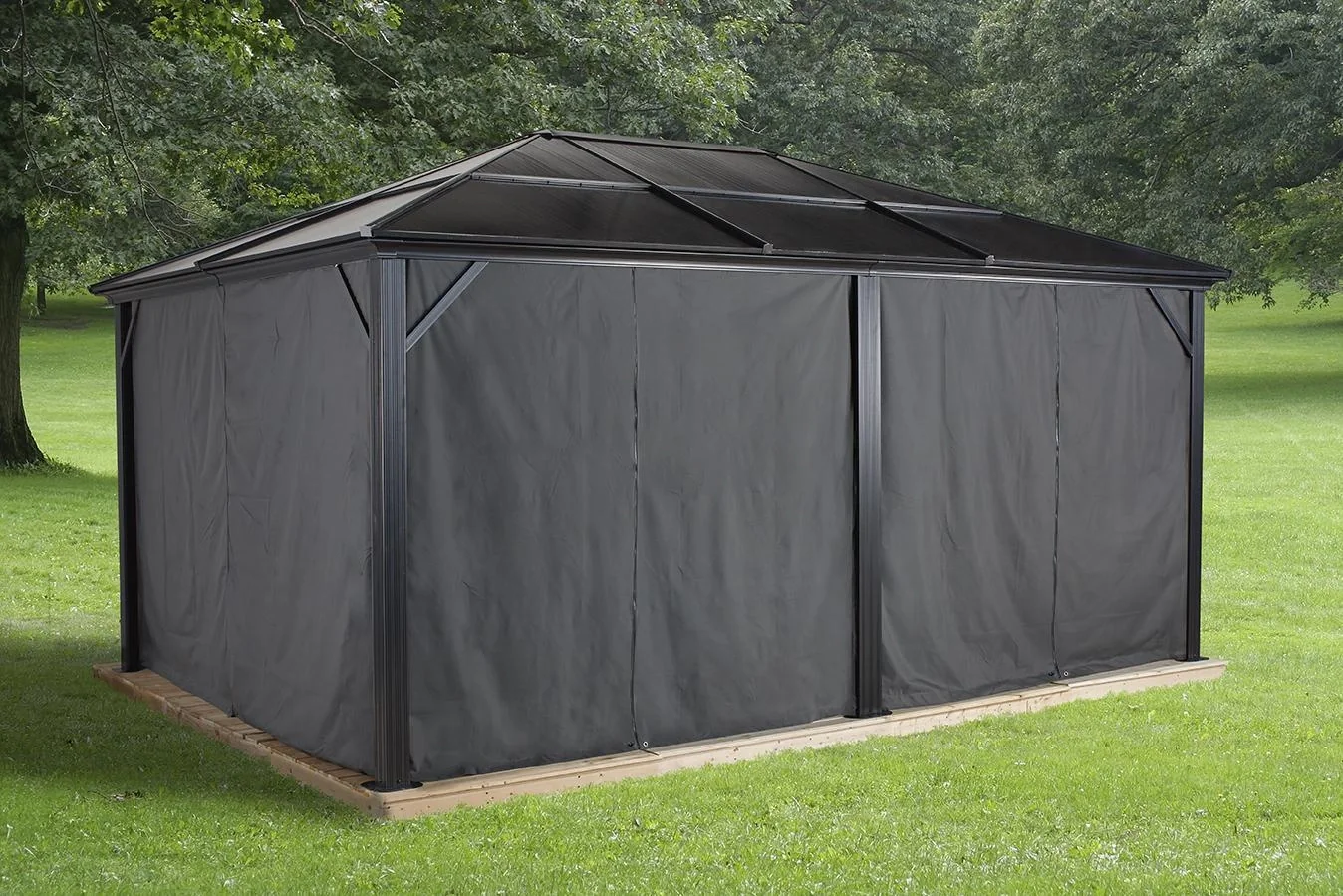 Pavillon Vorhänge Meridien 12x16 ft aus Polyester, dunkelgrau - 1