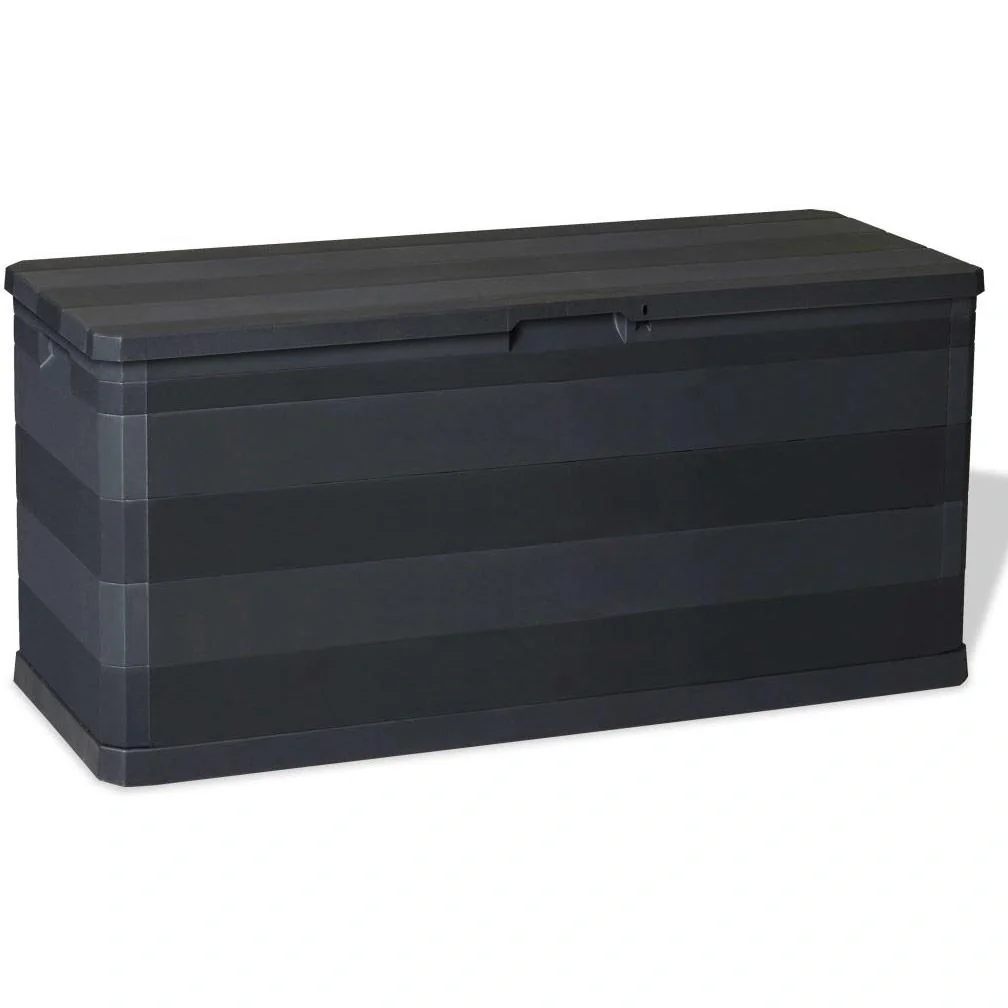 Gartenbox 117x45x56 cm schwarz - 1