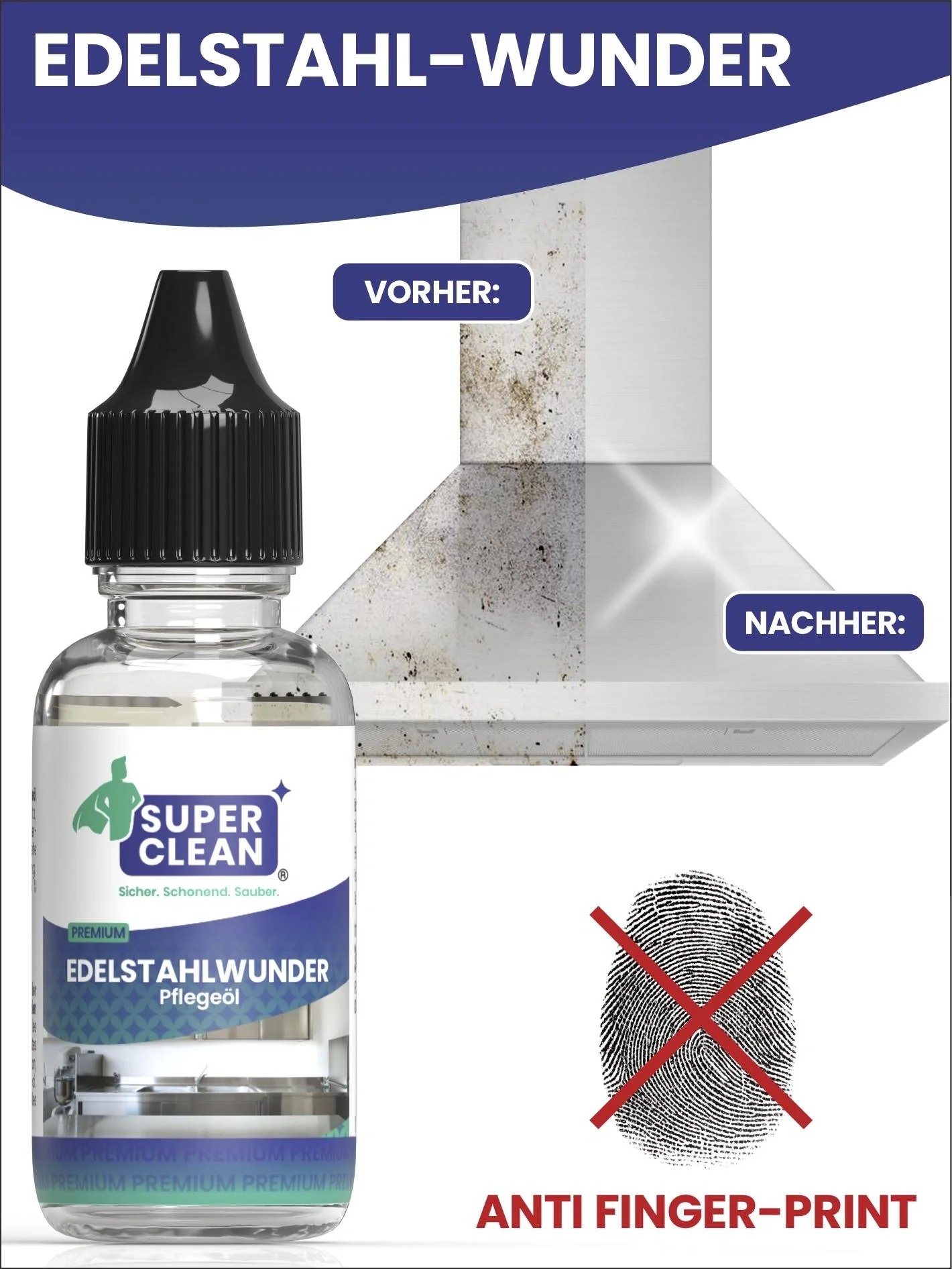 Edelstahl Wunder Konzentrat 30 ml - Hocheffizienter, schonende Edelstahl-Glanzpflege - 2