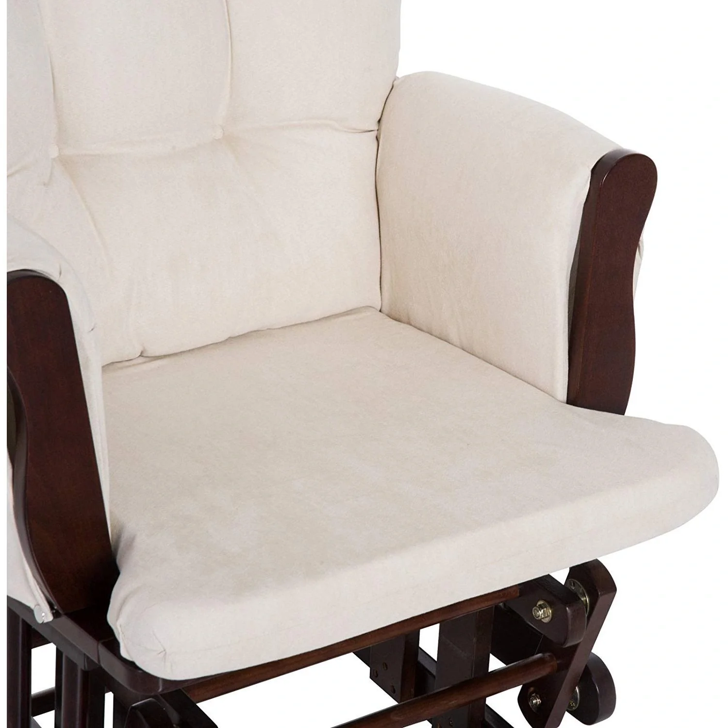 Schaukelstuhl Stillstuhl Relaxsessel Kunstwildleder Braun - 2