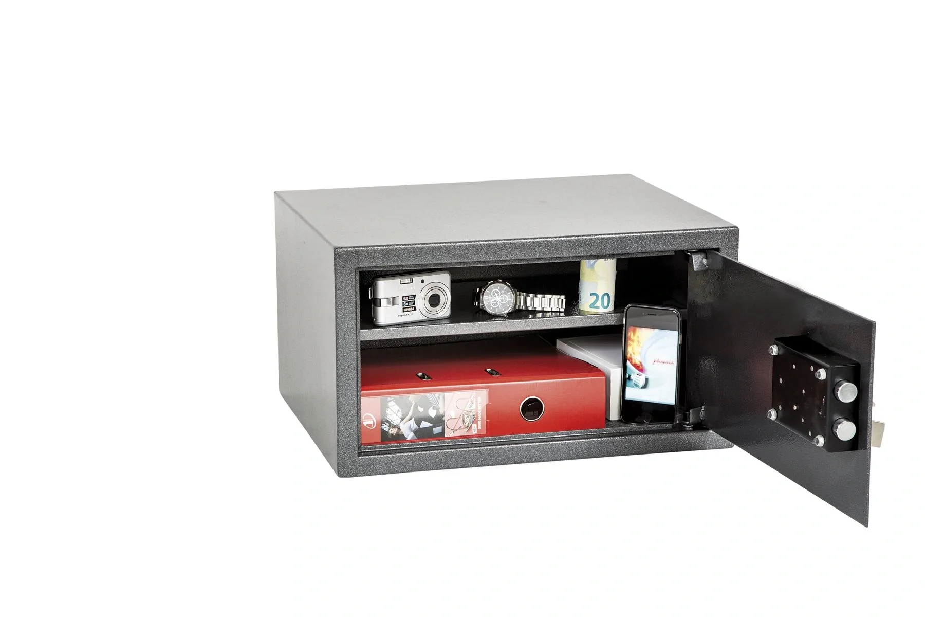 Tresor Vela Home & Office mit Schlüsselschloss Außenmaße 250 x 450 x 365 mm - 7