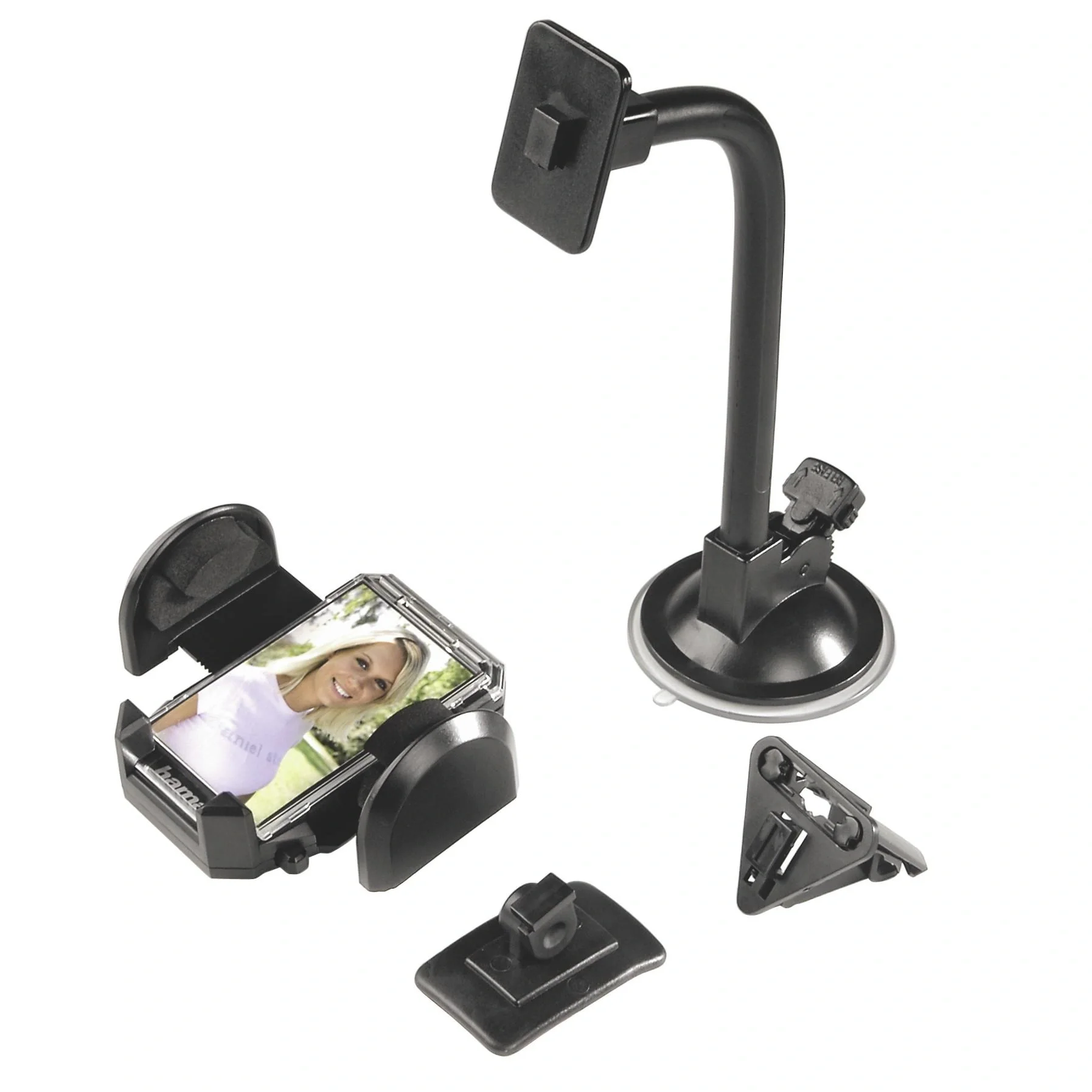 3in1 Multihalter, universell einsetzbar für MP3 Player, Handy, Navi usw. - 5