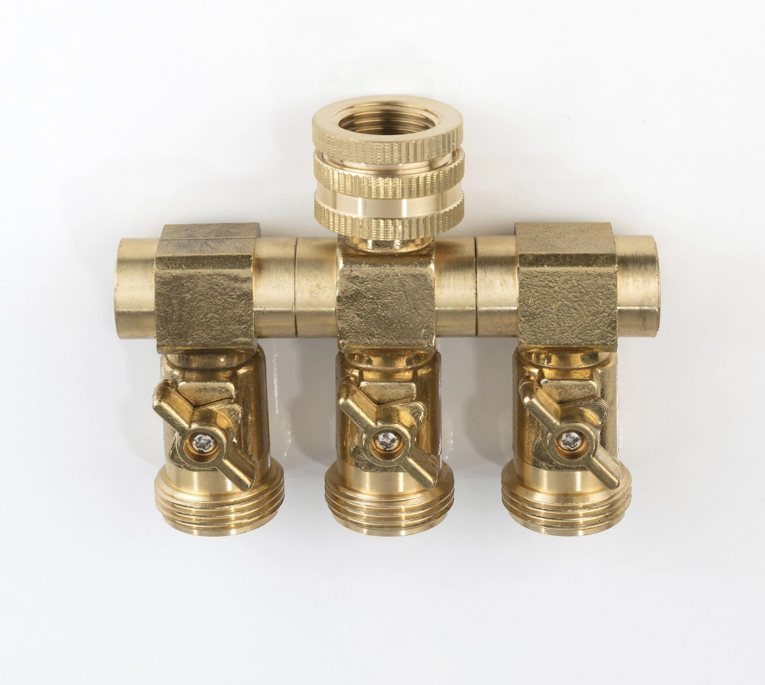 3 Wege Wasserverteiler - 3 Zapfstellen Außengewinde 3/4" - 9