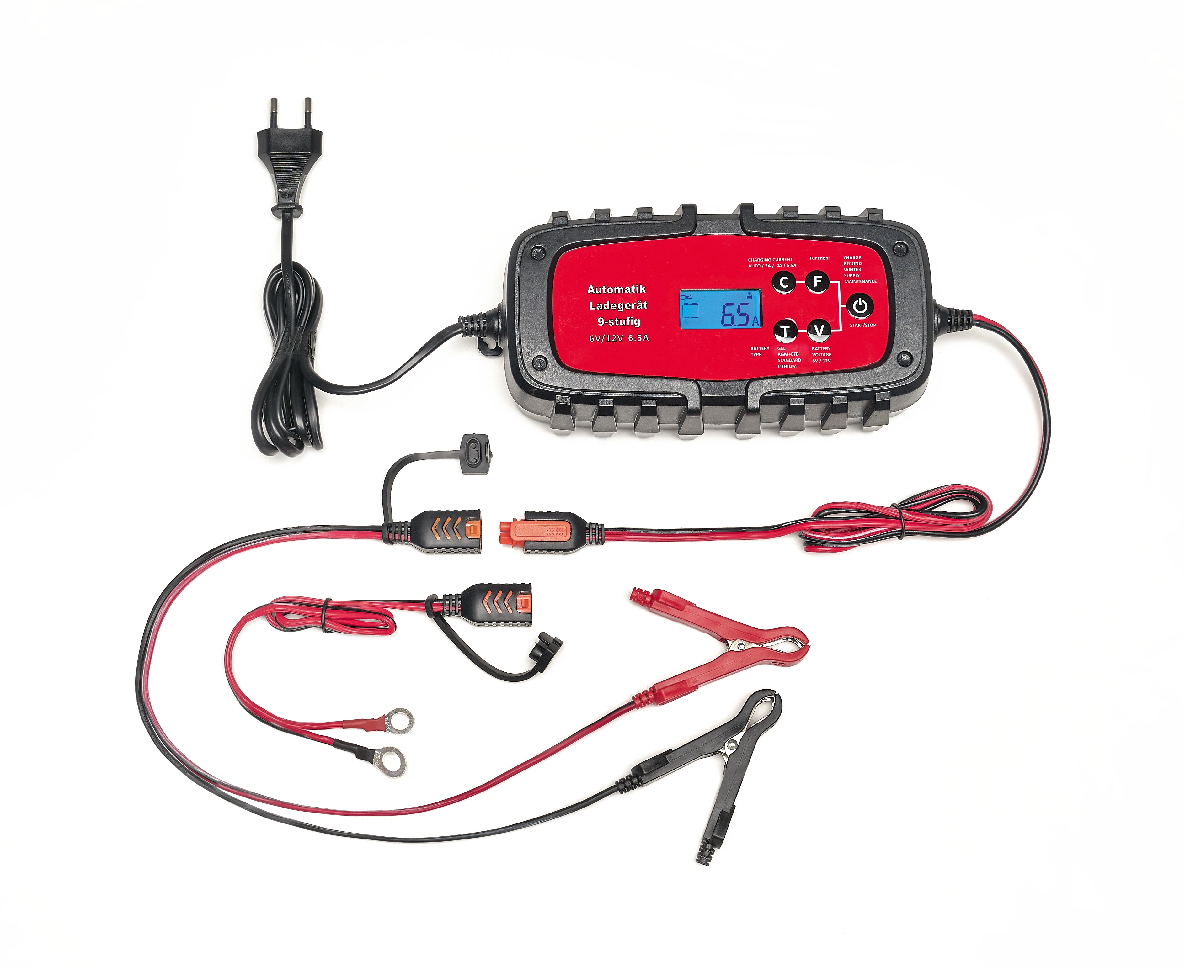 Batterieladegerät für Auto & Motorrad 6,5A, 6/12 Volt - 2