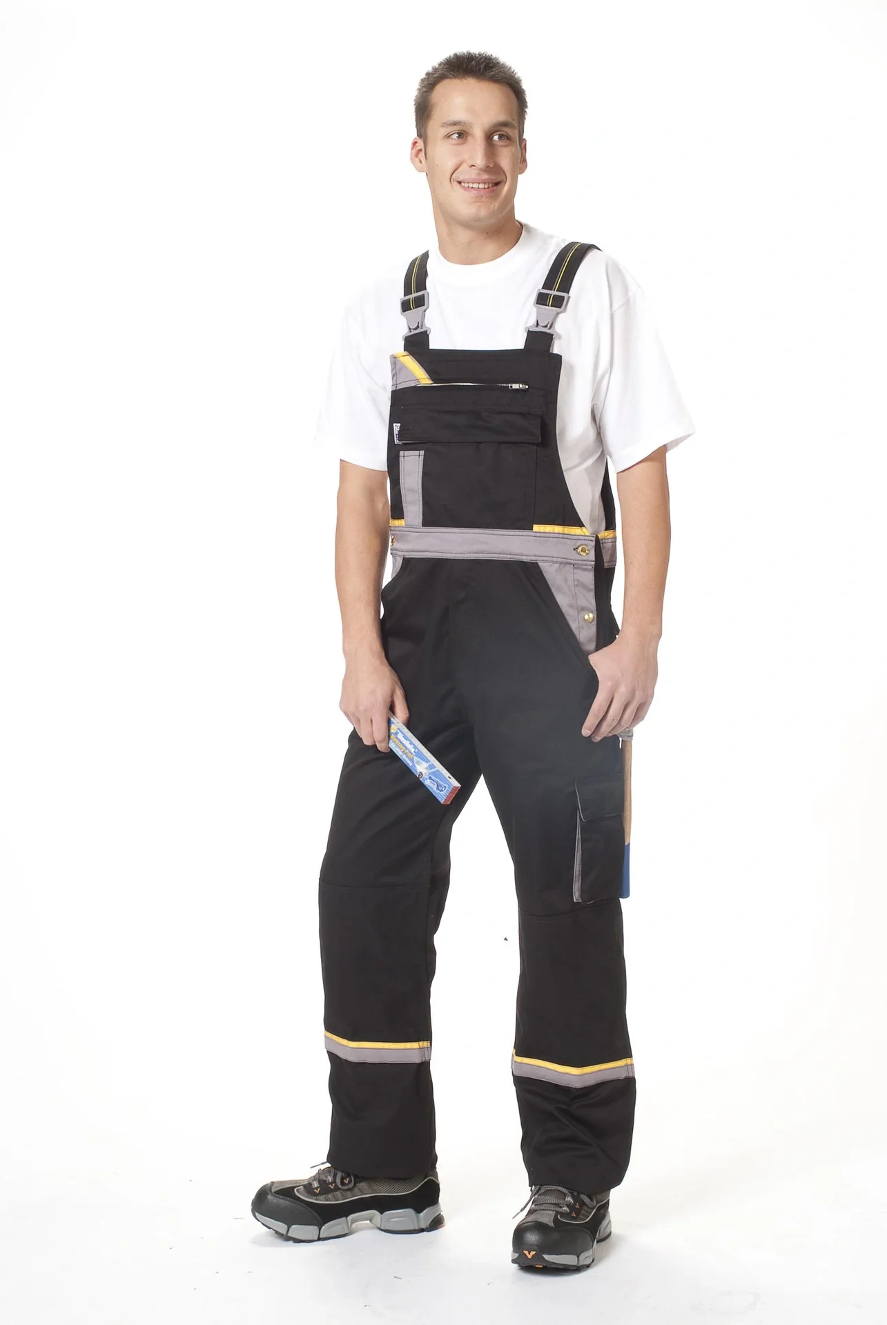 Arbeits Latzhose, Farbe schwarz/grau, Gr.46 - 3