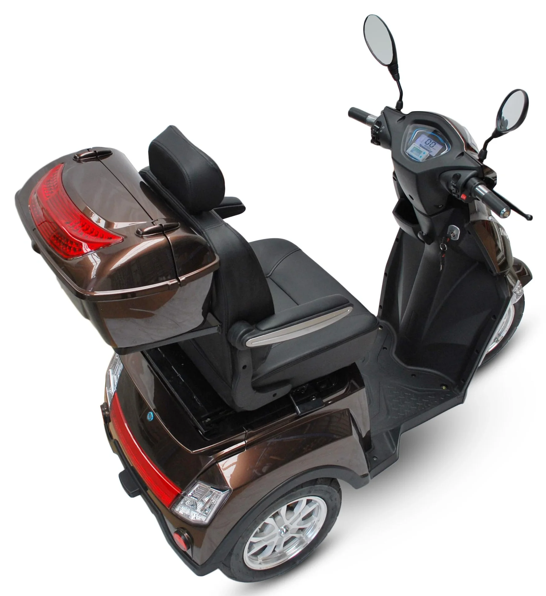 Elektromobil braun - 25 km/h - 1000 Watt - Seniorenmobil - 12