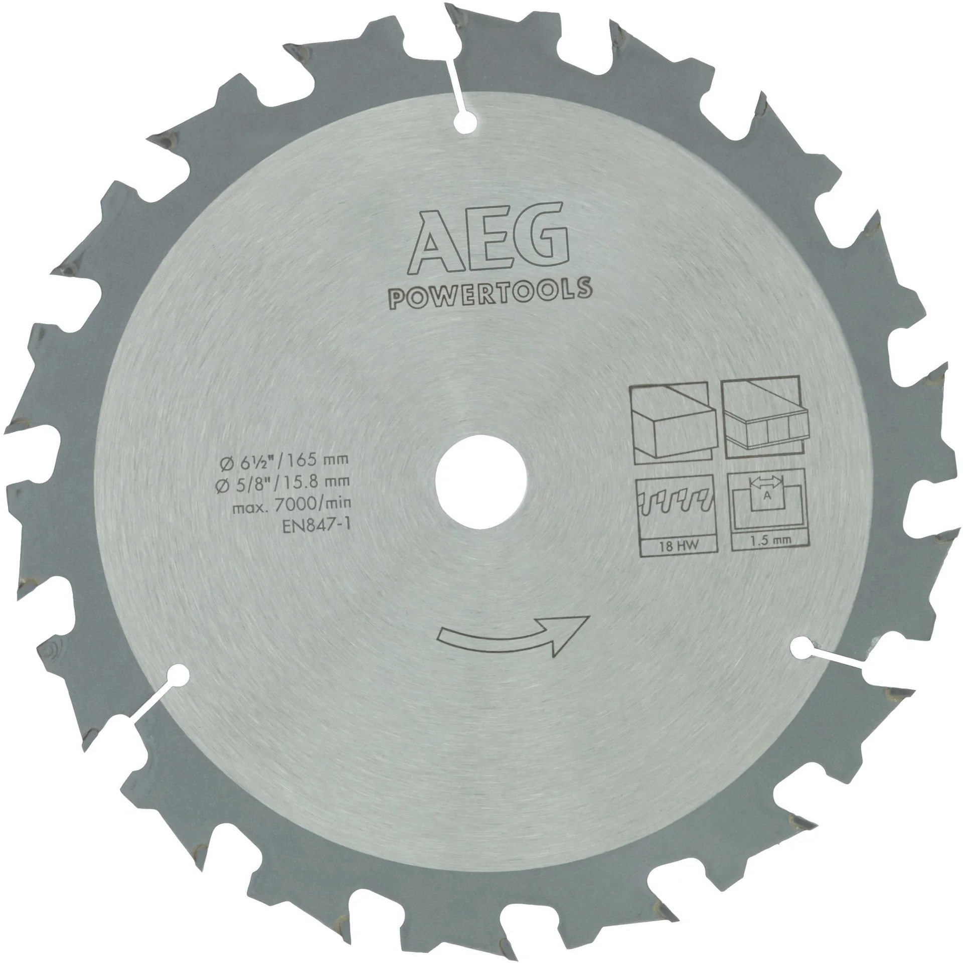 Kreissägeblätter schnurlose Geräte 165 / 15,8mm - 1