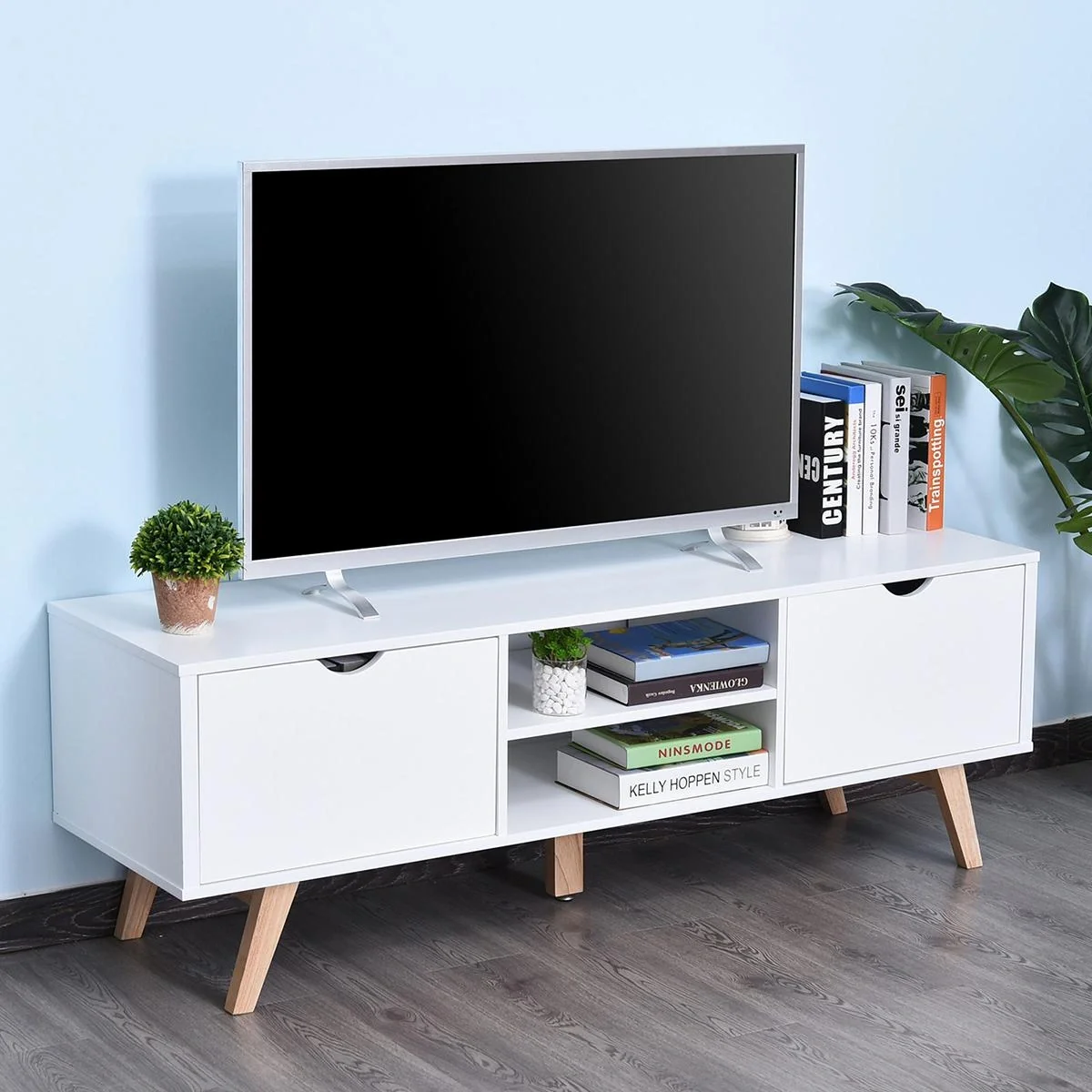 TV-Schrank MDF, weiß - 8