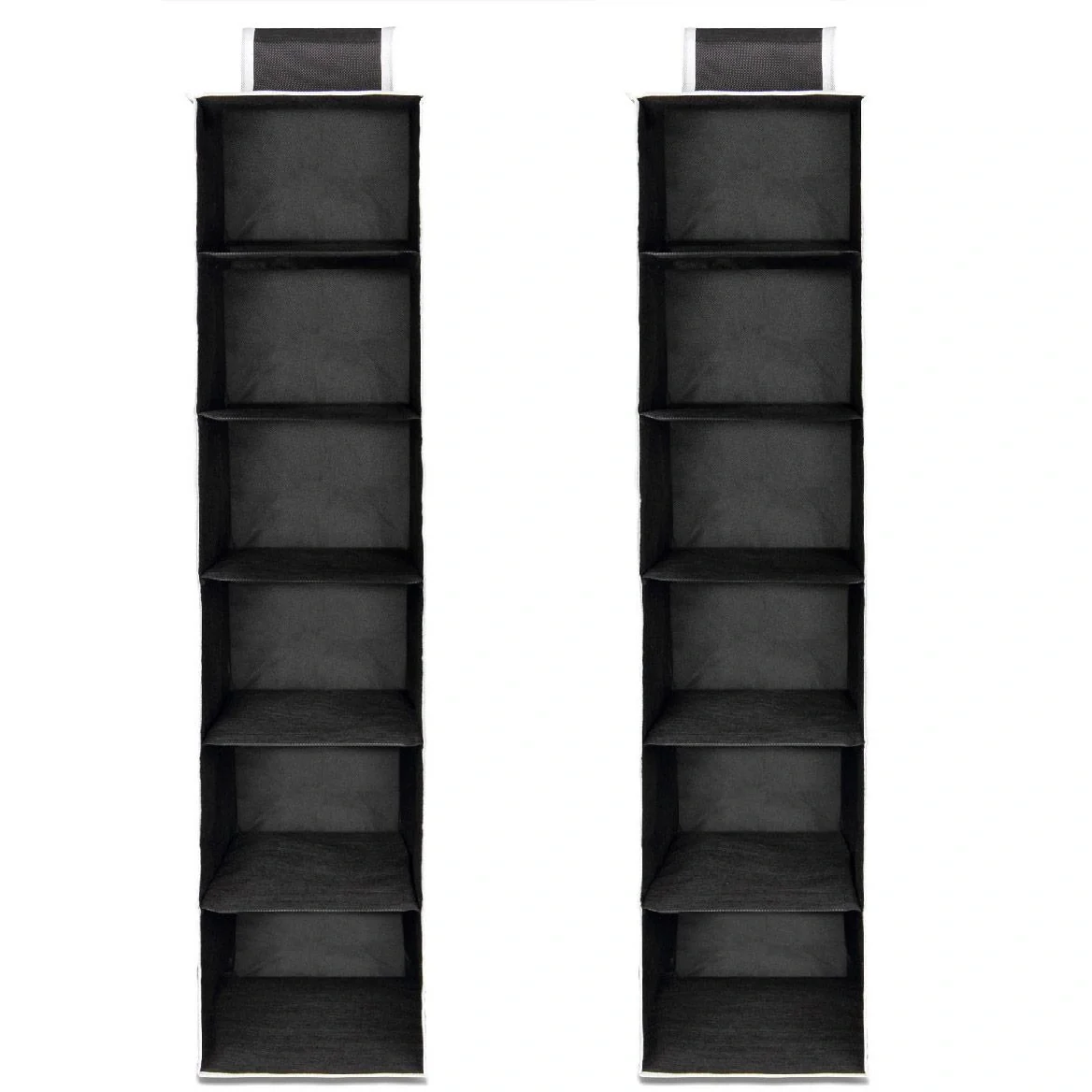 2x Garderobenbügel mit 6 Fächern in schwarz/weiß - 4