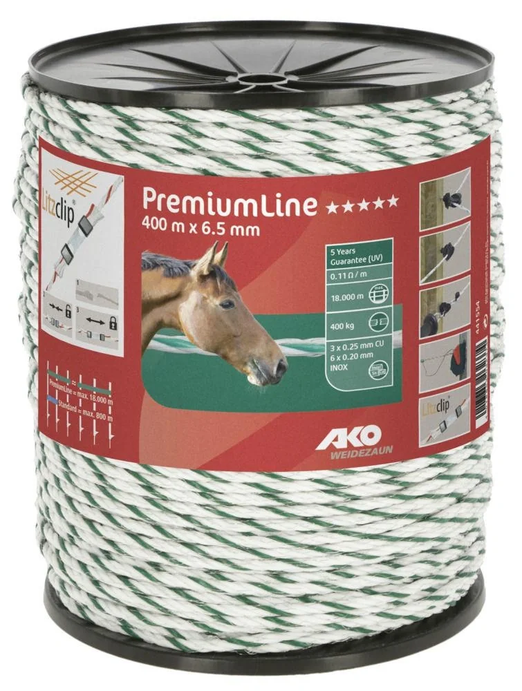 Weidezaunseil Premium Line, 400 m, 6,5 mm - 2