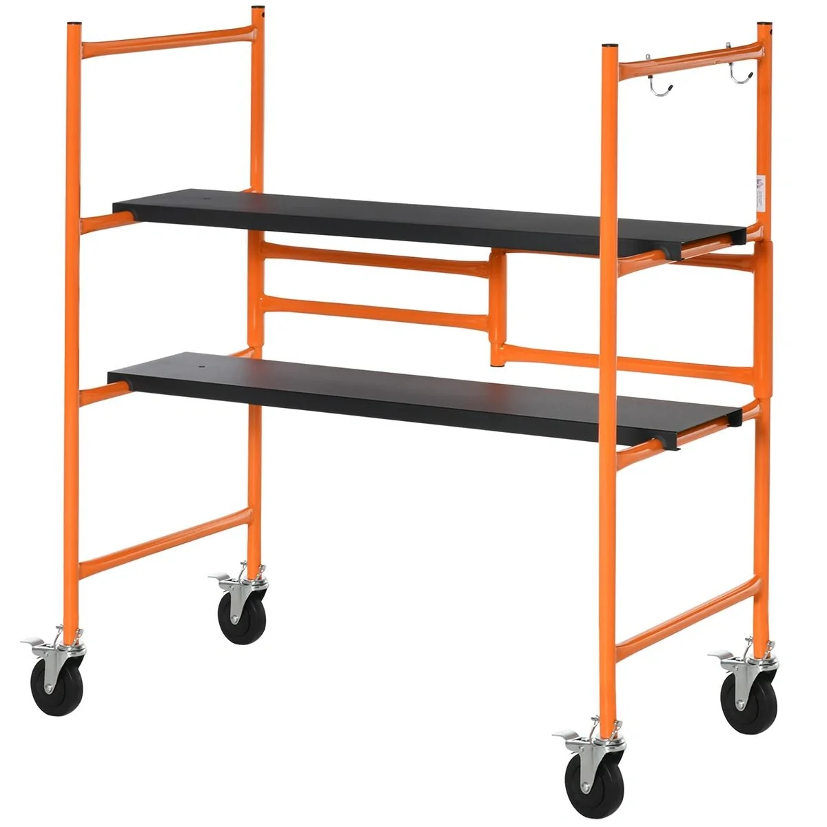 Arbeitsgerüst mobiles Gerüst Treppenleiter Leiter mit Feststellrädern Verstellbare Arbeitsplattform tragbar zusammenklap - 4