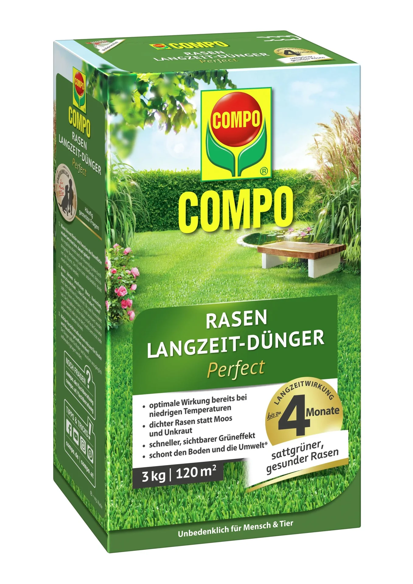 Rasen Langzeit-Dünger Perfect 3 kg für 120 m² - 2
