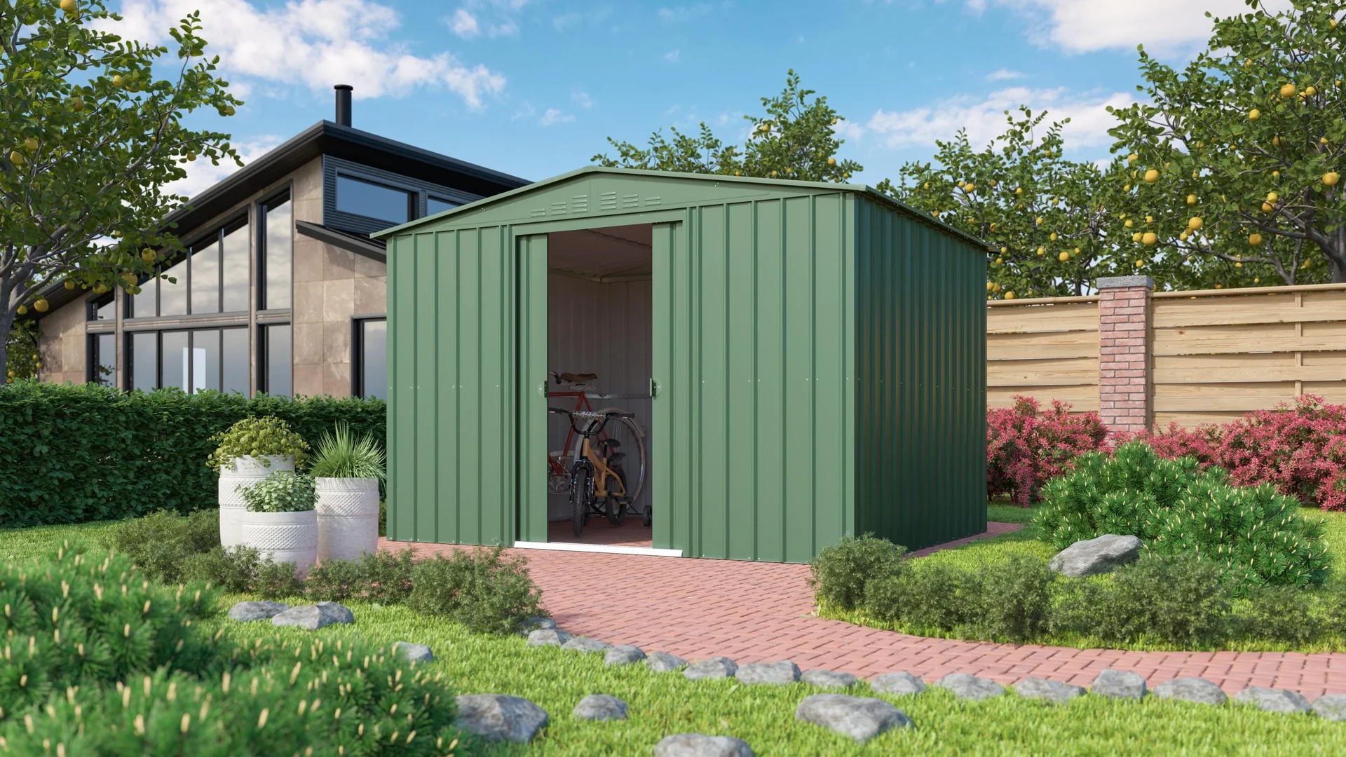 Gerätehaus Gartenmanager Dream 1010, jade - 3