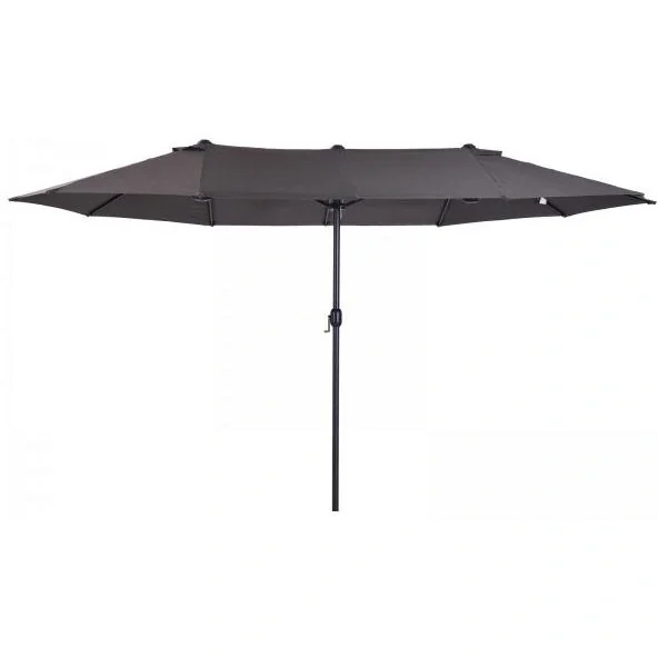 Sonnenschirm Gartenschirm Marktschirm Doppelsonnenschirm Terrassenschirm mit Handkurbel Oval - 2