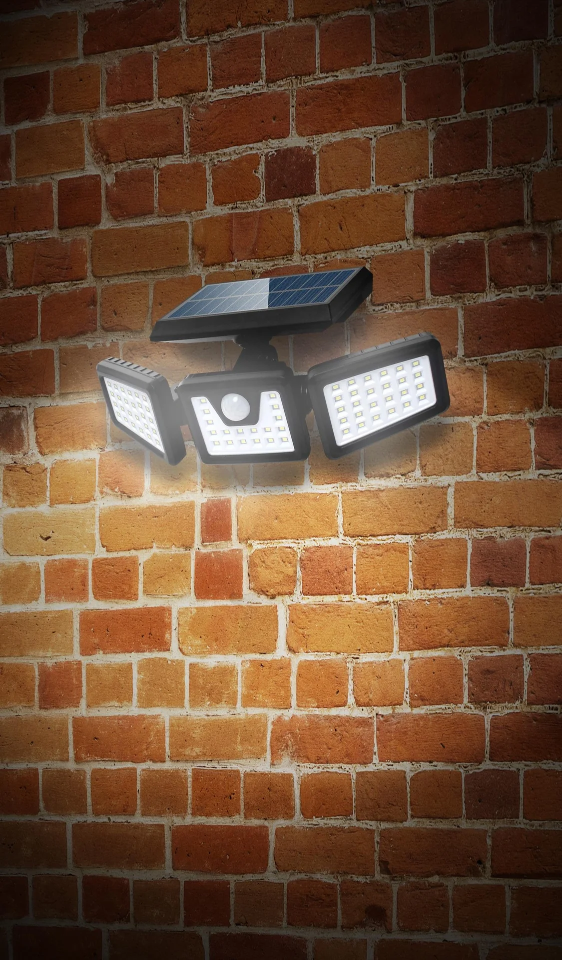 Solar LED Wandleuchte mit Bewegungsmelder - 1