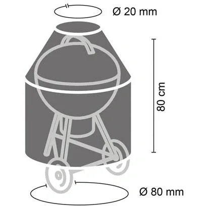 Außenabdeckung für Grill 80 cm - 5