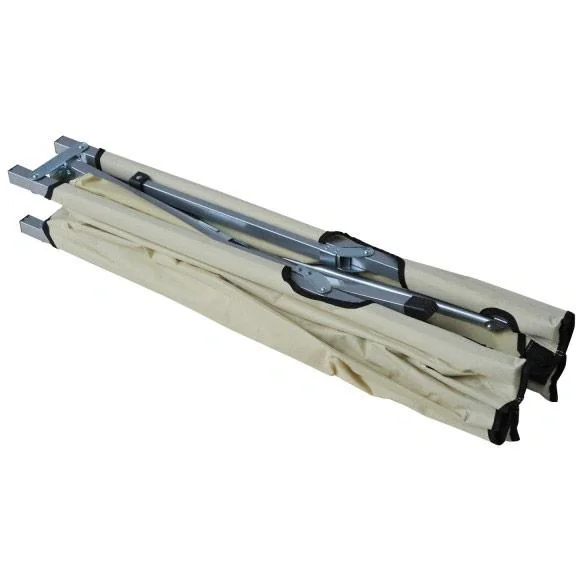 Feldbett Campingbett Liege Klappbett mit Tasche Beige - 7