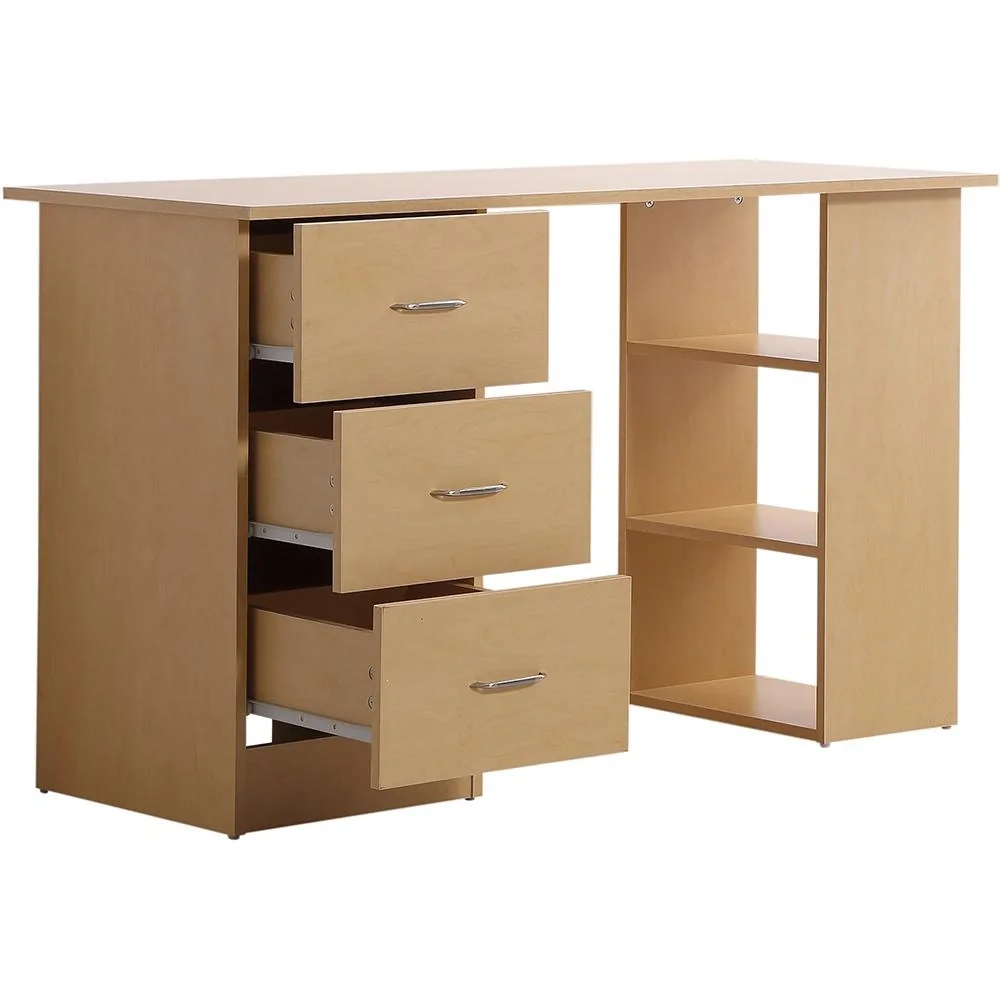 Schreibtisch Computertisch mit Schubladen Natur - 9