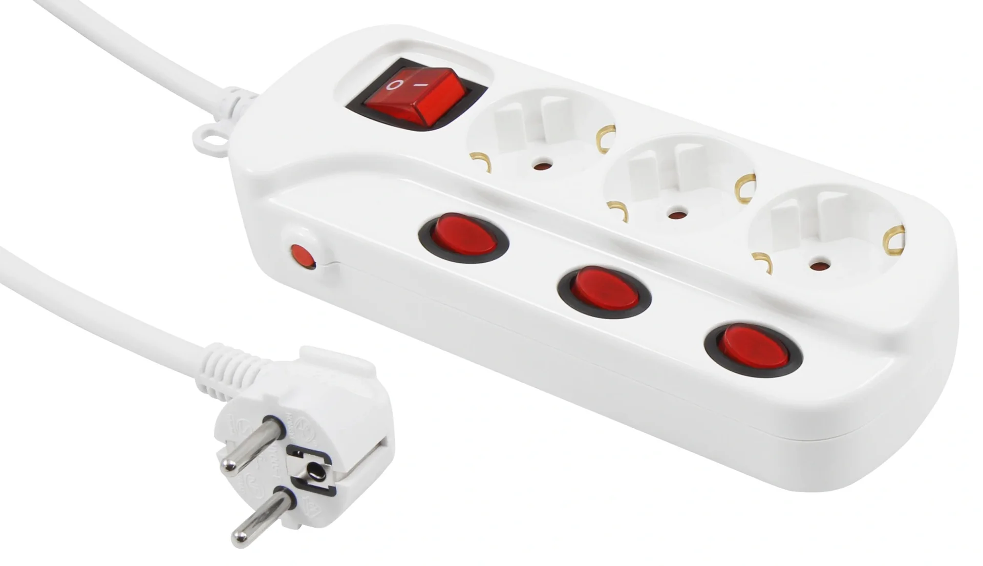 3fach Steckdosenleiste Einzelschaltung - 3