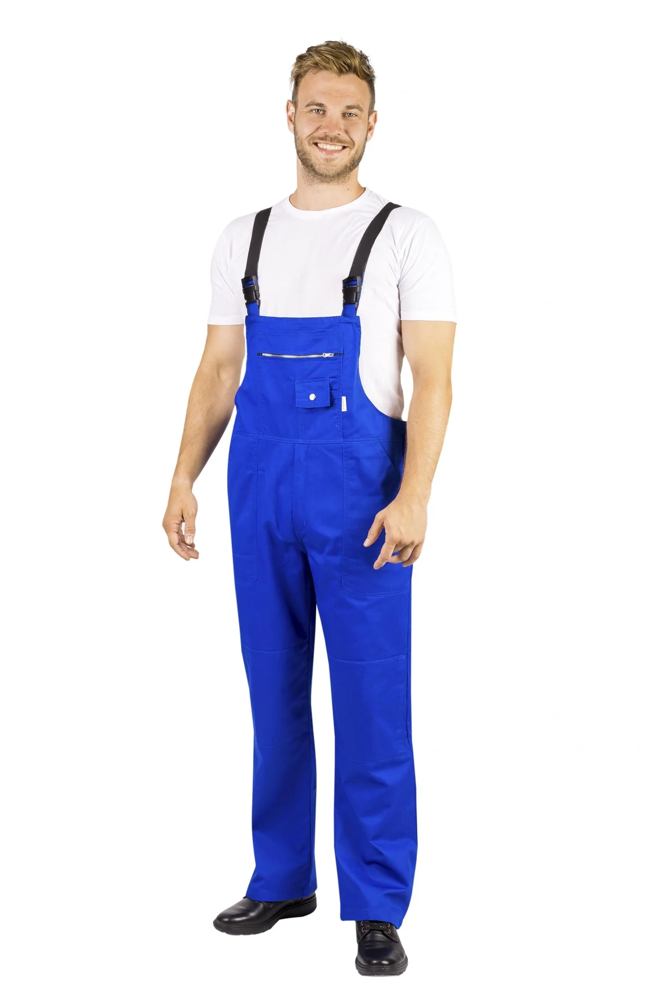 Latzhose mit seitlichen Dehnzonen, Farbe blau Gr.46 - 12
