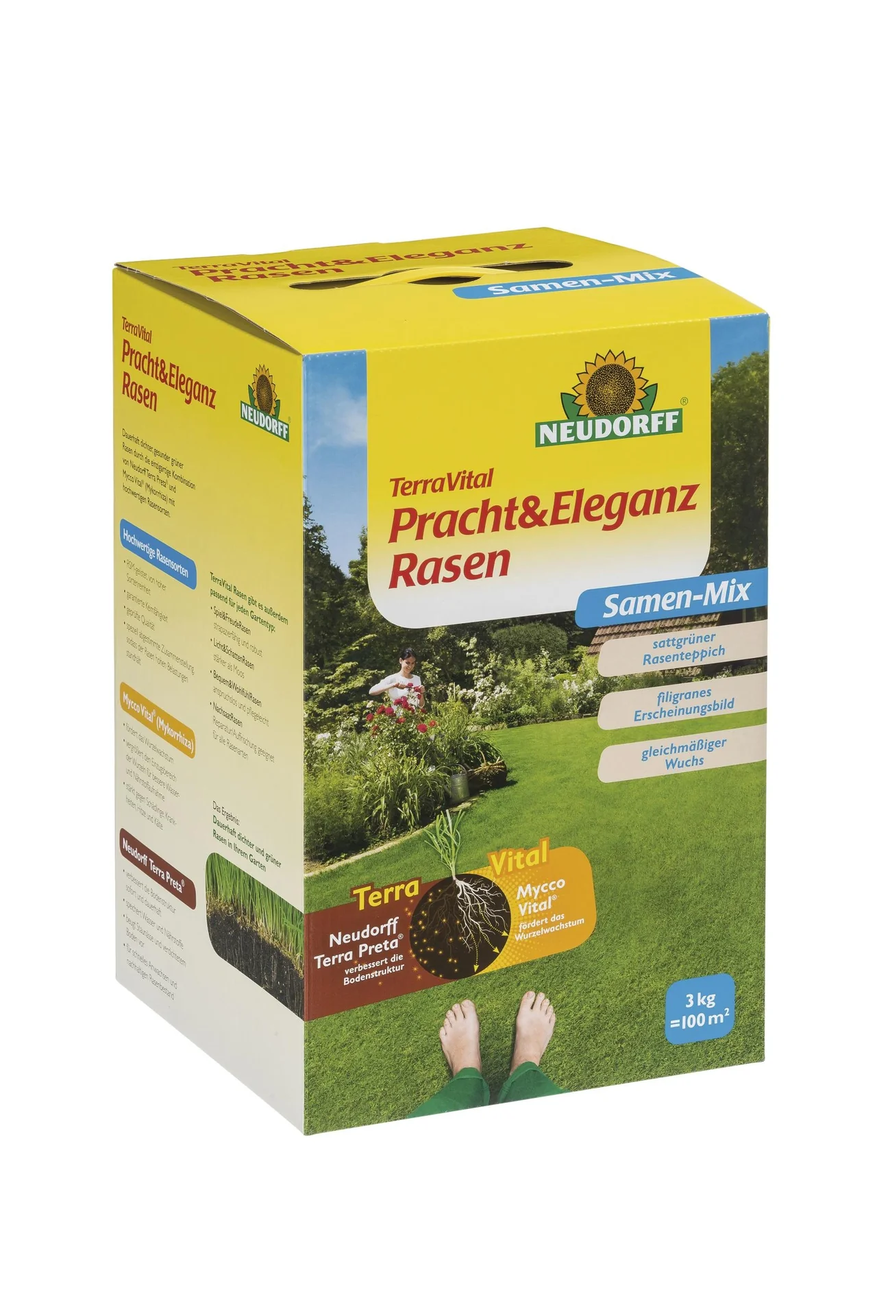 TerraVital Pracht&Eleganz Rasen Samen Mix - 3 kg - 3