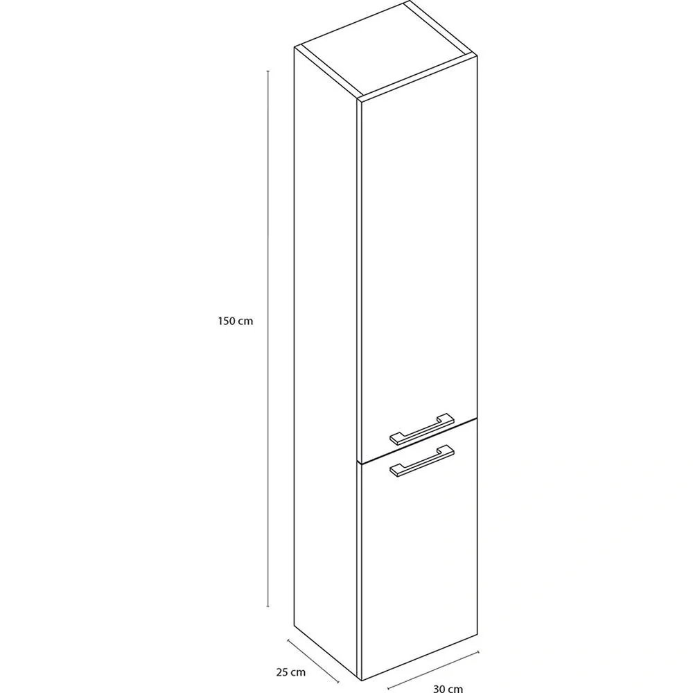 Shallow Bade Hoher Schrank links/rechts anthrazit fsc - 2