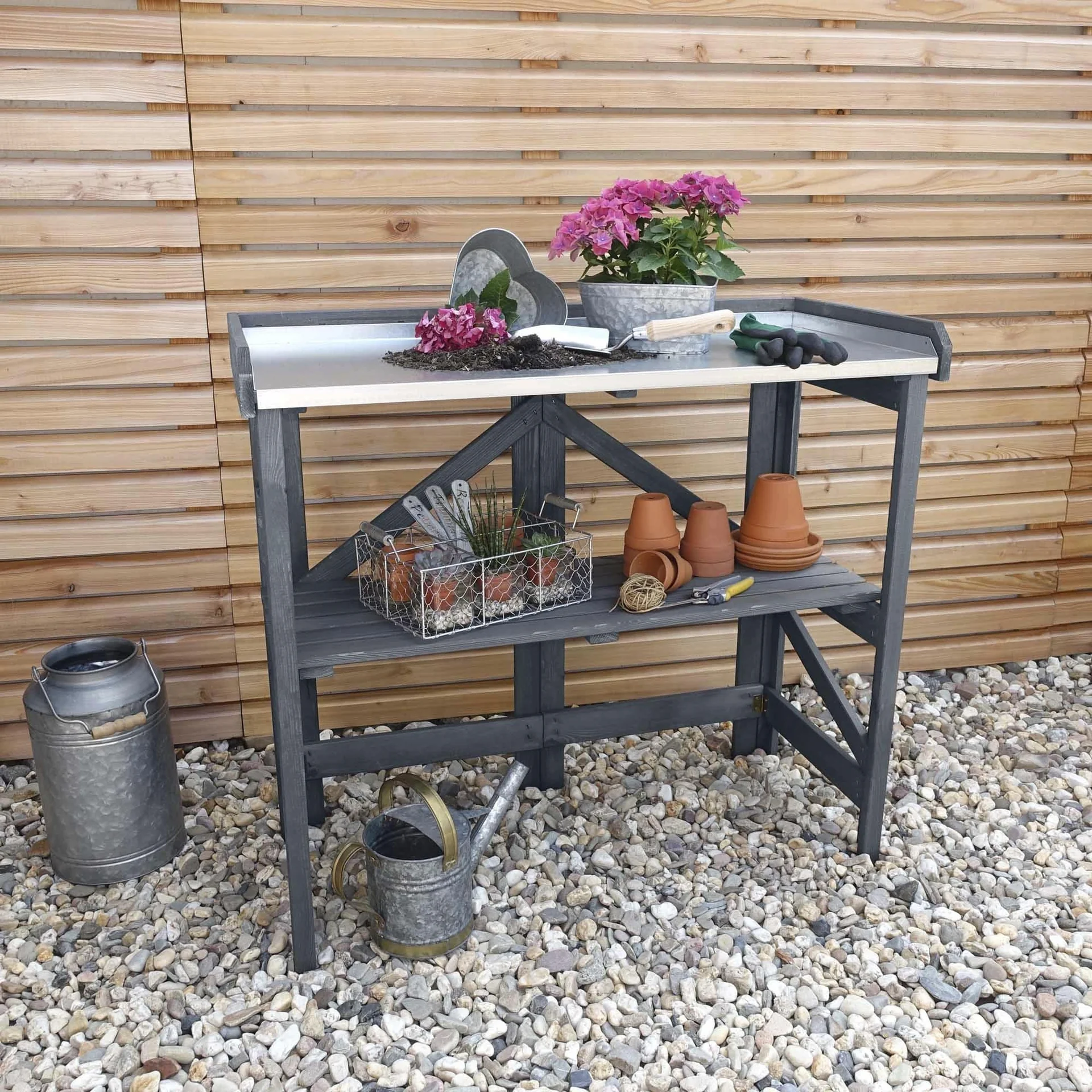 Pflanztisch klappbar mit verzinkter Arbeitsfläche - 1