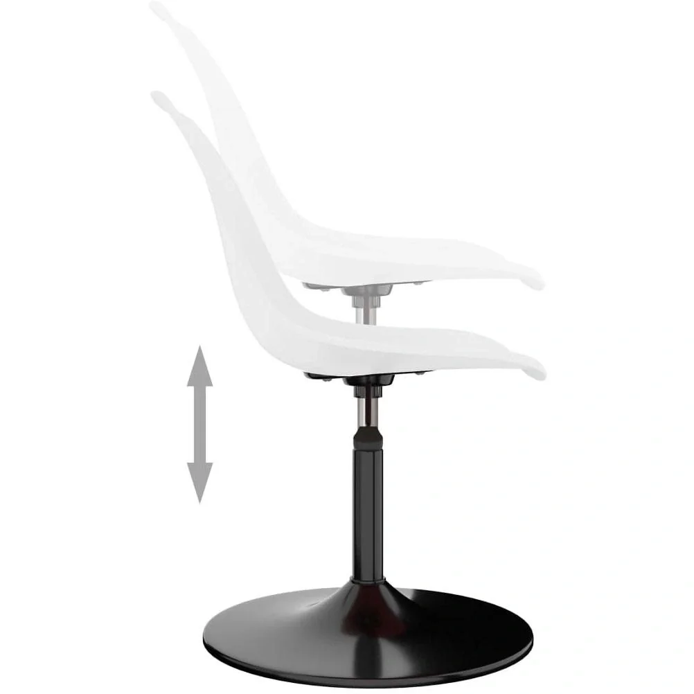 Esstischstühle drehbar 2tlg. PP weiß - 6