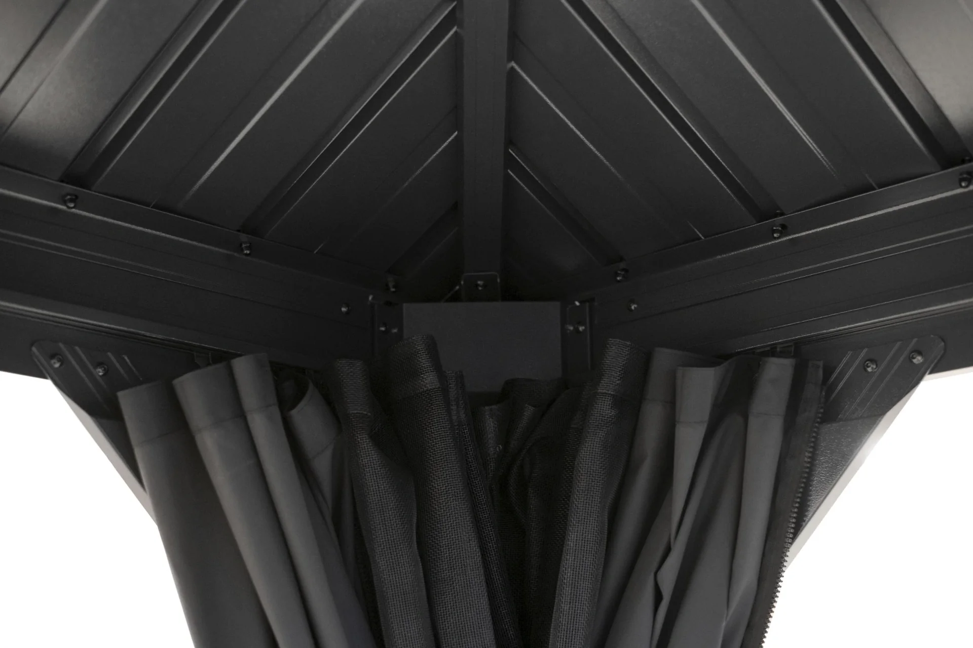 Pavillon Zubehör Vorhang-Set Marsala 10x14 Schwarz - 6