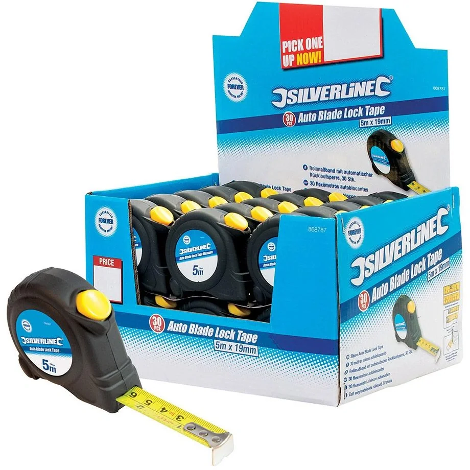 Selbstklemmendes Maßband, Displaykarton 30 Stück, 5 m x 19 mm - 2