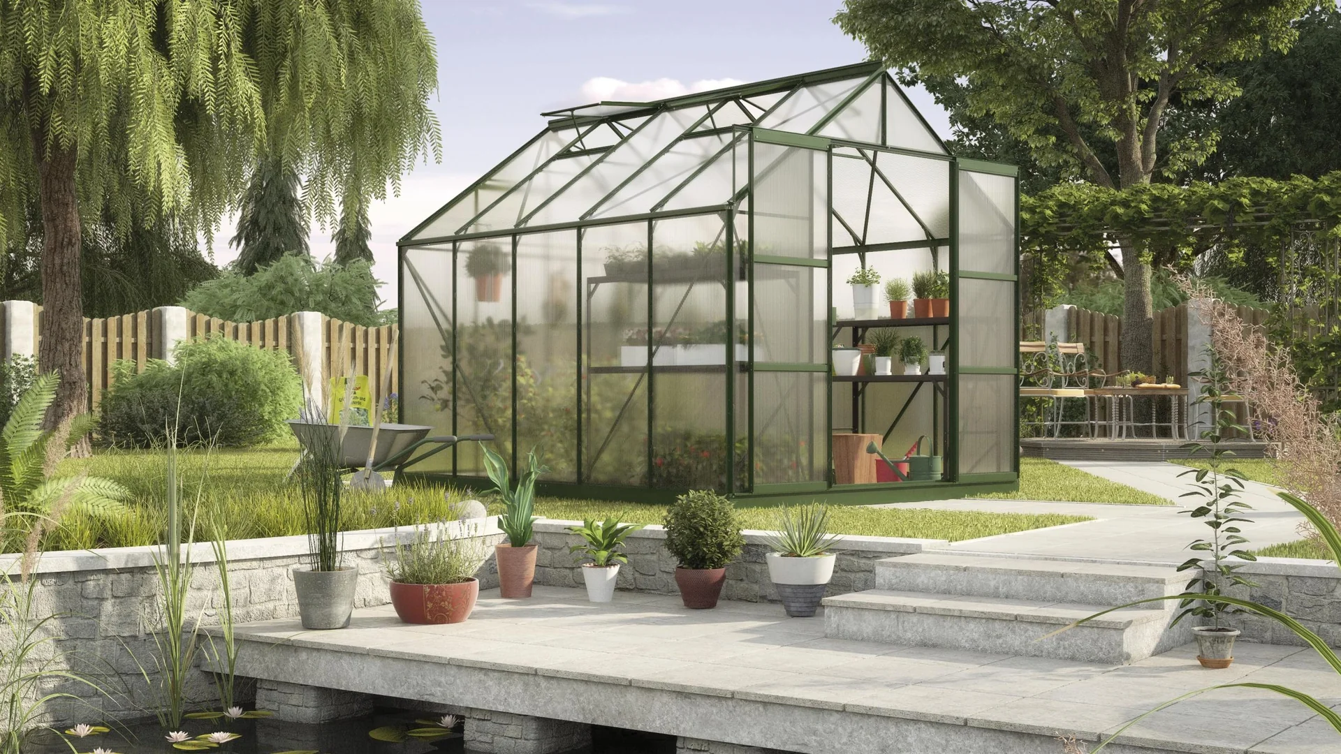 Gewächshaus Uranus 8300 HKP 4 mm, Farbe smaragd - 2