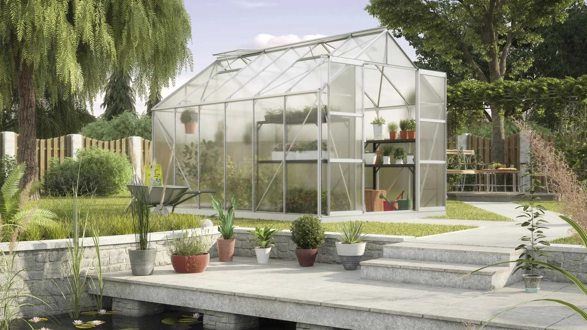 Gewächshaus Uranus 9900 HKP 4 mm, Farbe alu - 3