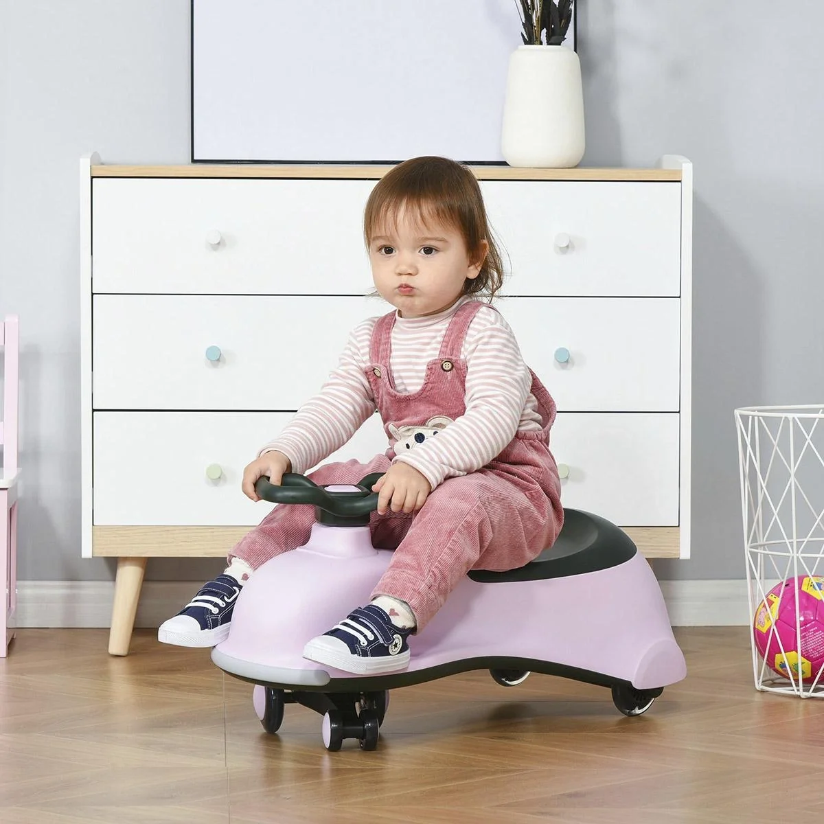 Rutscherauto Bobbycars Rutscher Kinderfahrzeug 5 PU-Blitzräder Kinderauto mit Aufbewahrungsbox für Kinder von 18 bis 48 - 2
