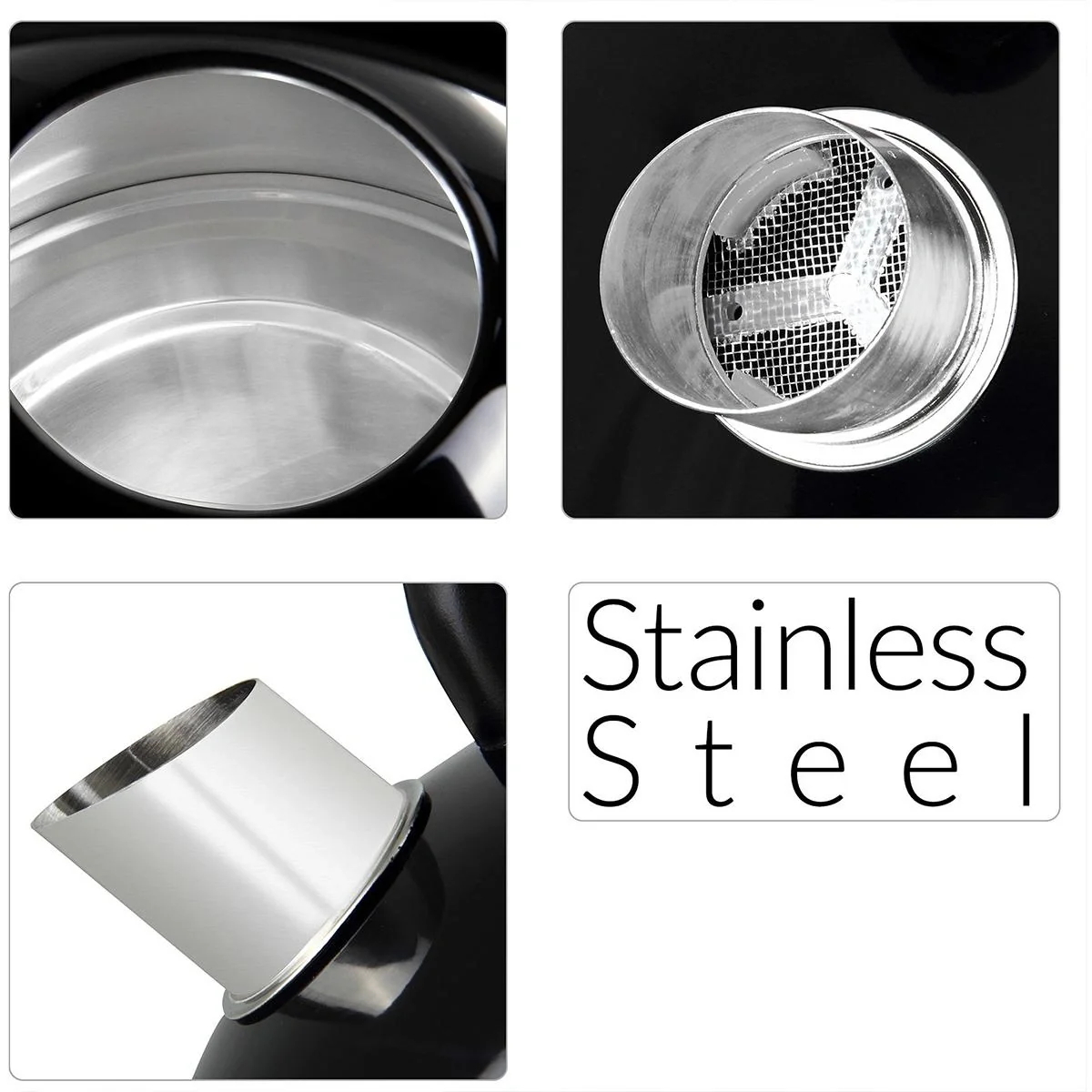 Elektrischer Retro-Wasserkocher 1,8 L Inhalt / 2200 W - Anthrazit - 6