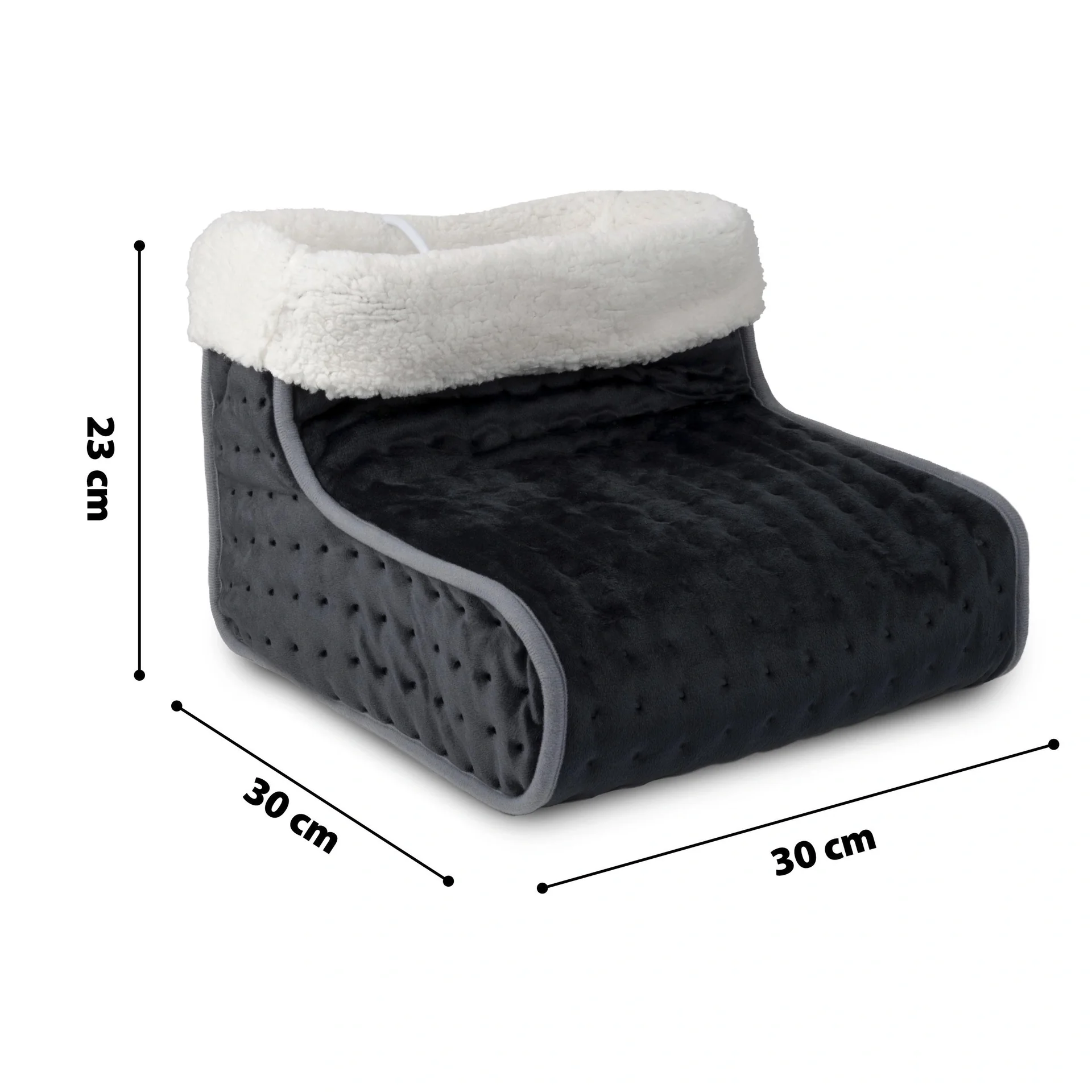 Elektrischer Fußwärmer, dunkelgrau - 9