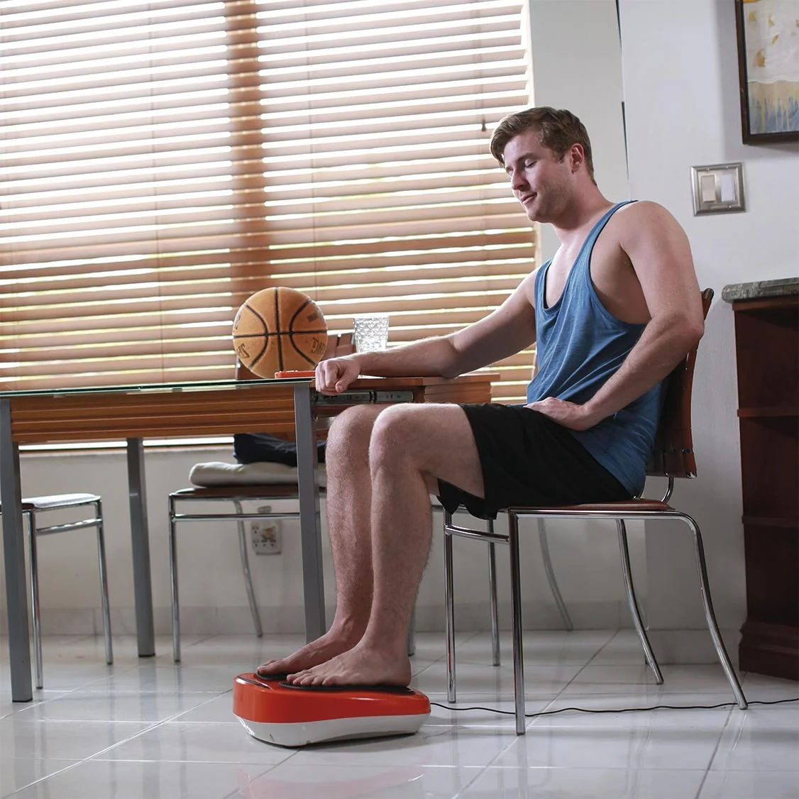 Massage-Gerät, Fußmassage-Gerät, „VibroLegs“, Orange - 8