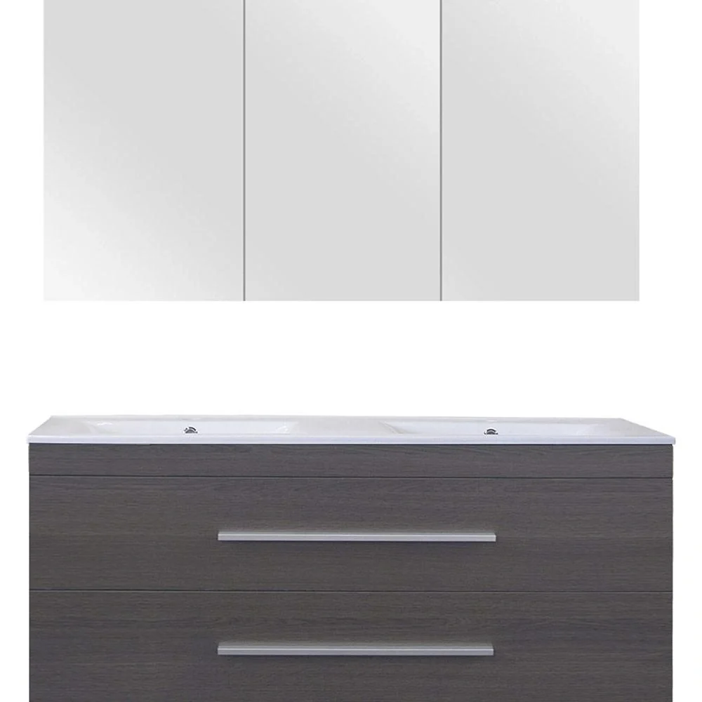 Badezimmermöbel Style 120cm - schwartz Eiche - 3