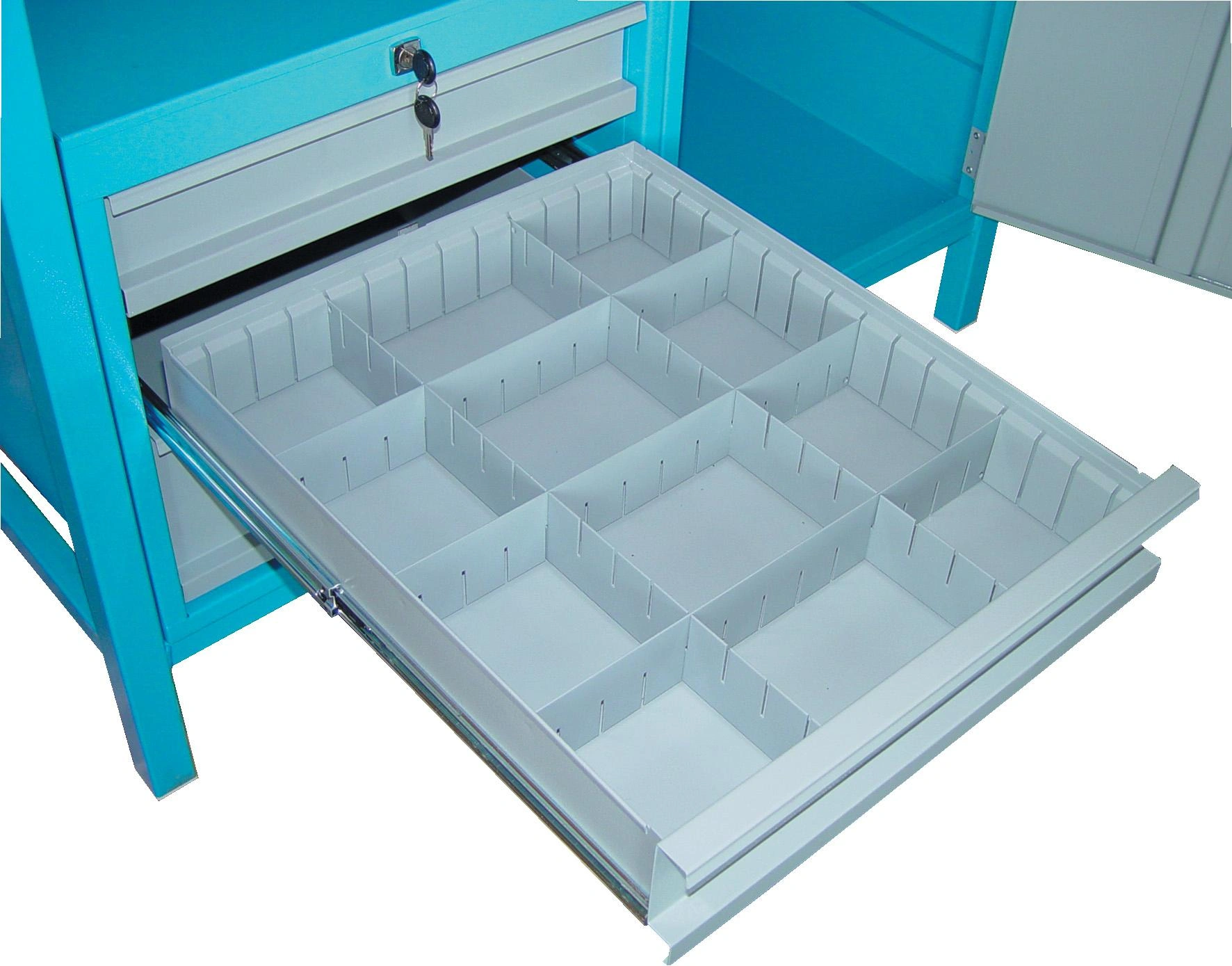 Werkbank P 1200 SLT mit Schubfächern und Tür abschließbar - 3
