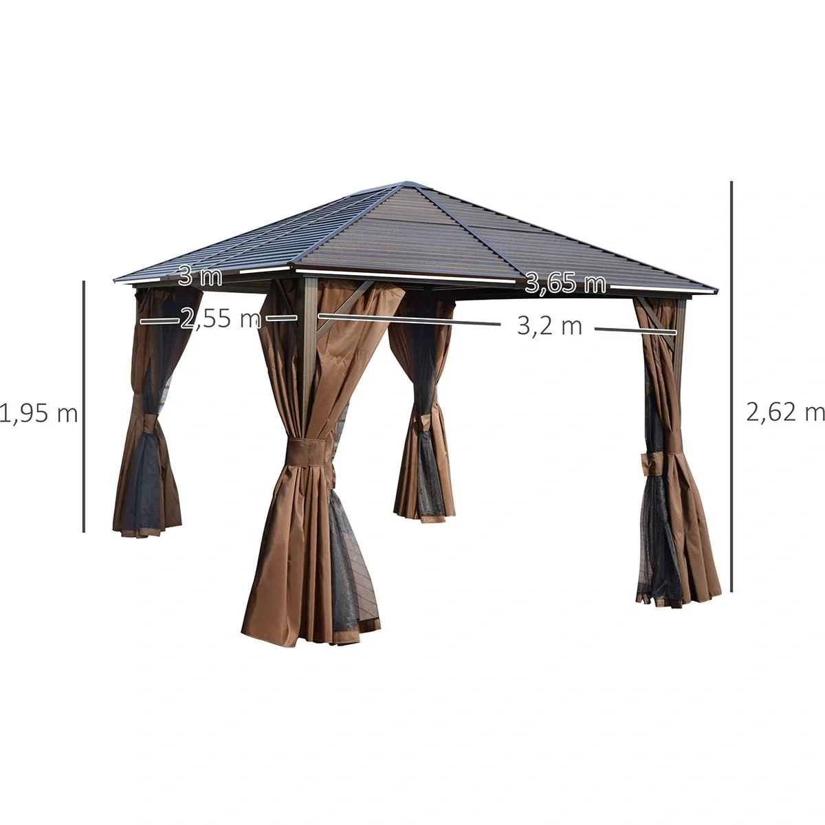 Gartenpavillon Pavillon 300 x 365 - 5