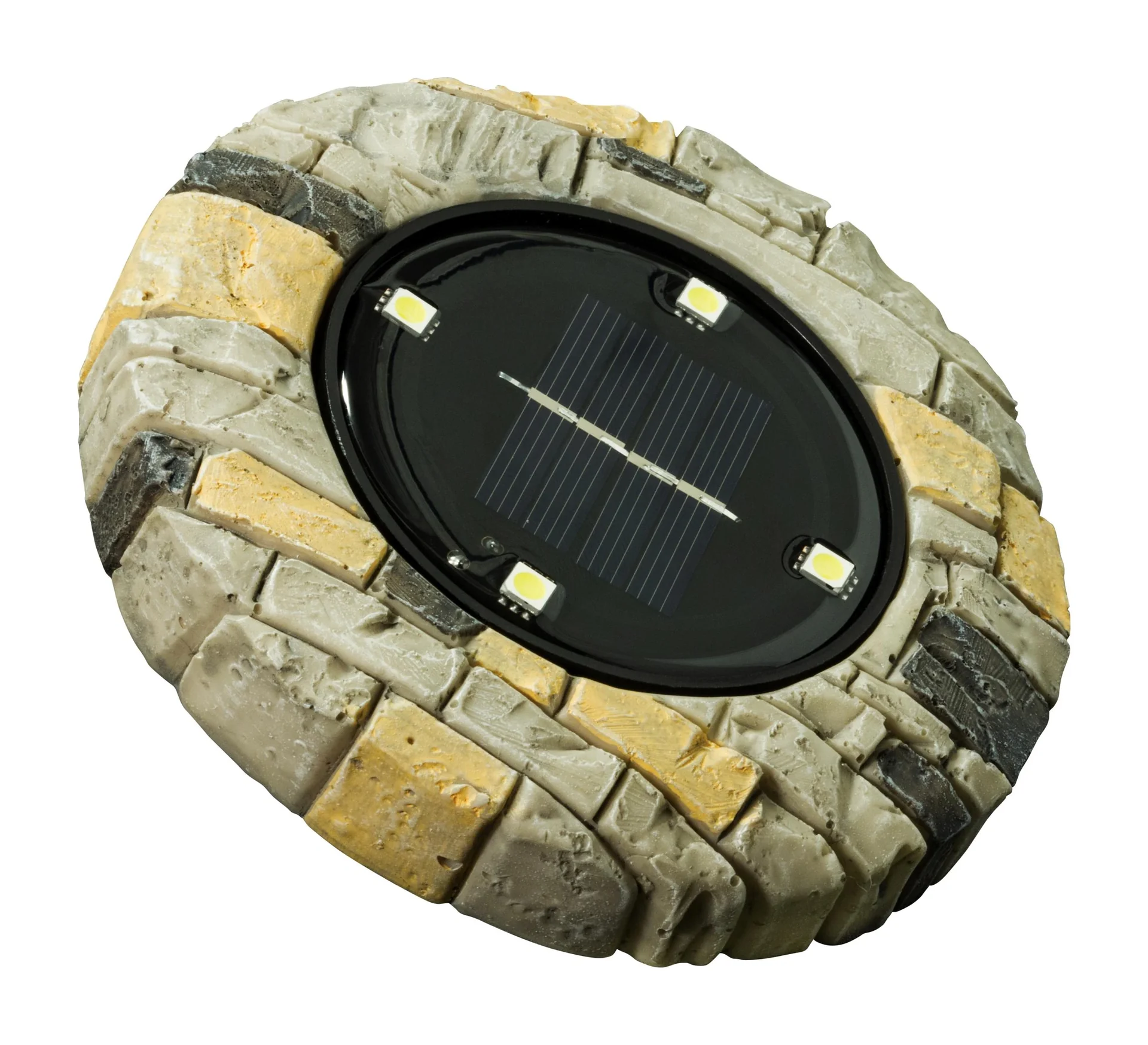 Solar Bodenstrahler Steindesign Toscana - 2 Stück - 3