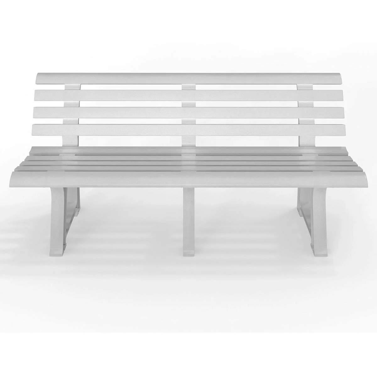Gartenbank 145x49x74 cm - Weiß- 3 Personen - 1