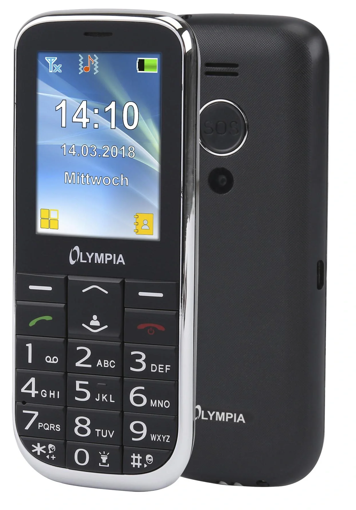 Großtasten Mobiltelefon Joy II in schwarz - 2