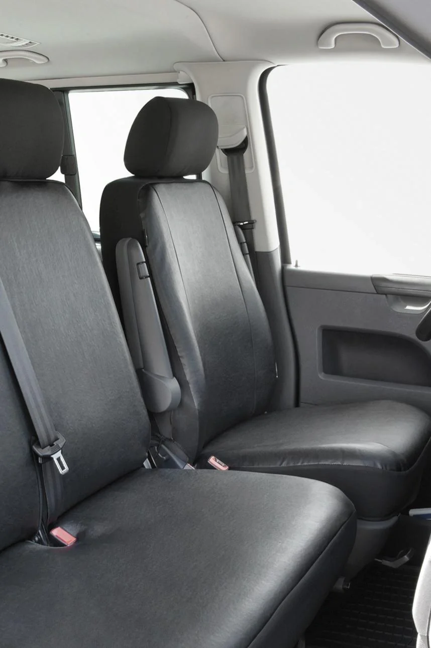 Passform Sitzbezüge für VW T4 für Einzelsitz vorne aus Kunstleder ab Baujahr 10/1998 bis 03/2003 - 1