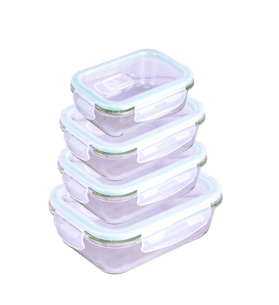 Glasfrischhaltedose mit Mikrowellendeckel rechteckig 1000 ml - 2