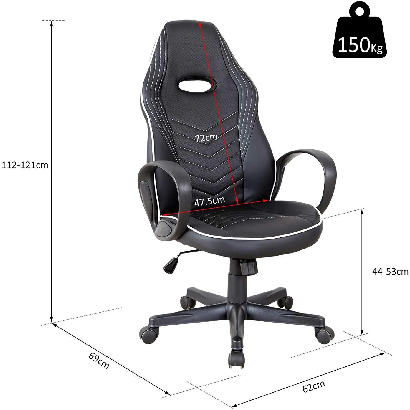 Gaming Stuhl mit Wippfunktion - 1