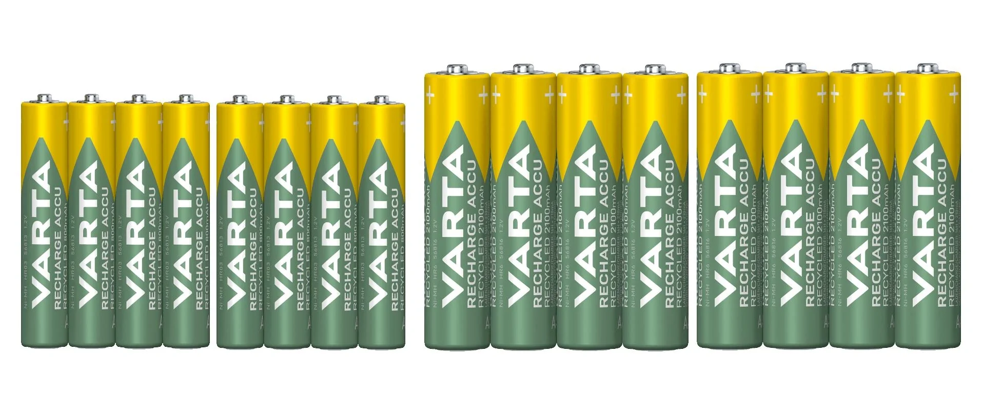 ECHARGE Recycled NiMH Mignon (AA) Akku mit 2100mAh - 4 Stück - 2